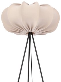 Béžová stojacia lampa s textilným tienidlom (výška 147 cm) Cafee – Candellux Lighting
