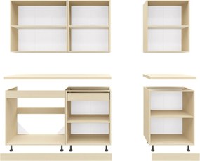 Kuchynská linka 200 FORESTA, dub truffel-biela