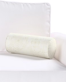 Jednoduchý valcový vankúš farba produktu krémová látka lesklá, zapletaná, vzorované