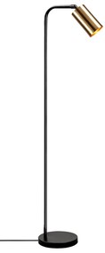 Stojacia lampa v čierno-zlatej farbe s kovovým tienidlom (výška 120 cm) Emek – Opviq lights