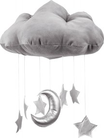 Dekoratívny obláčik šedá so striebrom 26x37x44cm