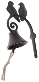 Liatinový zvonček Iron bird, 15 x 23 x 9,5 cm