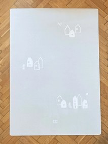 Detská hracia podložka z prírodného kaučuku SCANDI MIST obdĺžniková