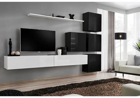 Obývacia stena Switch IX biela/čierna