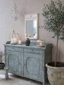 Opálová antik drevená komoda French antiek - 153*51*112cm