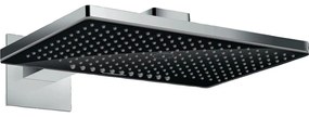 HANSGROHE Rainmaker Select horná sprcha 2jet, 466 x 300 mm, so sprchovým ramenom 461 mm, čierna/chróm, 24005600