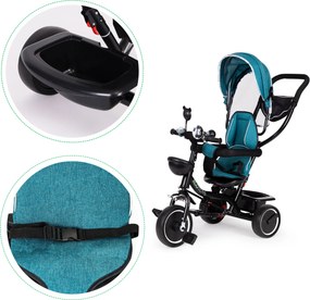 ECOTOYS trojkolka 1-4 r. otočné sedadlo 360°, strieška, rodičovská rukoväť