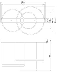 Globo 67193-55H- LED Stmievateľný luster na lanku HALLI LED/55W/230V 2700-6500K+DO