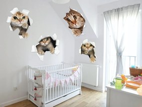 Detská nálepka na stenu s roztomilým mačiatkom