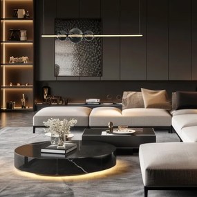 LED Luster na lanku KUGEL LED/30W/230V čierna