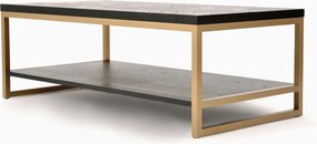 Konferenčný stolík Seville 120 cm z masívu čierny/zlatý