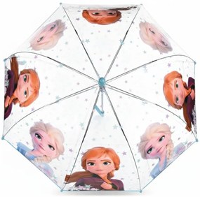 Dievčenský priehľadný dáždnik Ľadové kráľovstvo - Frozen - motív Anna a Elsa