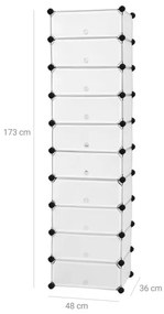 Modulárny regál so zásuvkami BOXIFY, biely