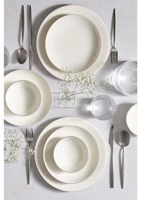 Jedálenská sada 18 ks biela/strieborná/porcelán