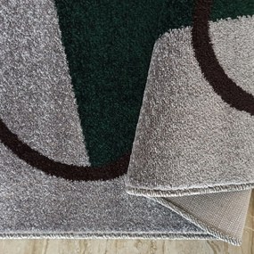 DY Sivo-zelený koberec s geometrickým vzorom Otto 08 Rozmer: 120x170 cm