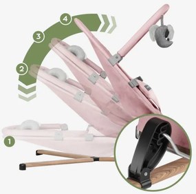 Detské hojdacie kreslo Moon 30 Pink