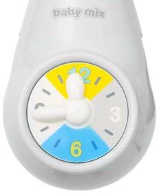 Kolotoč nad postieľku so svetelným projektorom Baby Mix sivý