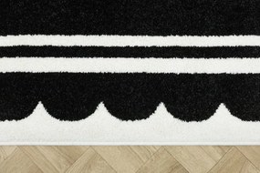 Detský koberec LIMA M138A čierny / biely