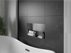 Mexen X-Wall-NR, polica na zapustenie bez príruby 60 x 30 cm, grafitová matná - 19E1603010