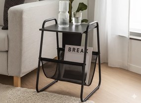 Moderný stolík s držiakom na časopisy 40 x 40 x 55 cm