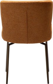 Hnedá čalúnená jedálenská stolička Glam – DAN-FORM Denmark