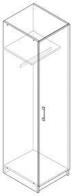 IDEA nábytok Skriňa ESO 1-dverová 21510 biela