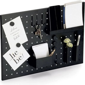 Zeller Present Čierna magnetická tabuľa, nástenka s príslušenstvom, 50 x 35 cm