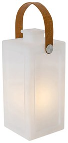 Moderná stolná lampa biela s efektom plameňa nabíjateľná IP44 - Stard