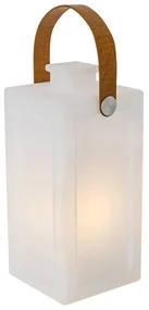 Moderná stolná lampa biela s efektom plameňa nabíjateľná IP44 - Stard