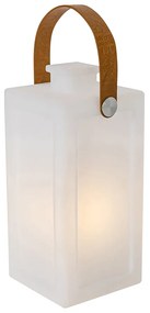 Moderná stolová lampa s efektom bieleho plameňa dobíjateľná IP44 - Stard