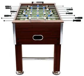 vidaXL Stolný futbal, oceľ 60 kg 140x74,5x87,5 cm, hnedý-
