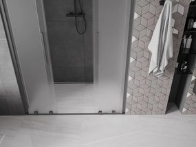 Mexen Velar Duo, posuvné sprchové dvere do otvoru 140 cm, 8mm sklo námraza, grafit brúsený, 871-140-000-32-66