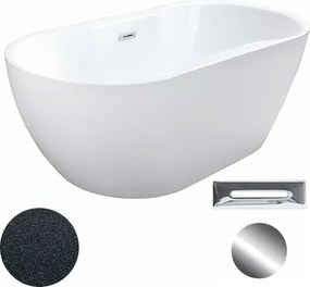 Besco Akrylátová voľne stojaca vaňa Navia Glam G 140x75 (150x80, 160x80) BESCO-Typ výpuste: Click-Clack s prepadom, grafit, BESCO-Rozmery: 160x80, BE…