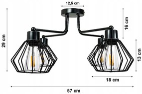 BERGE Závesná lampa DRON 4xE27 - METAL BRILLIANT