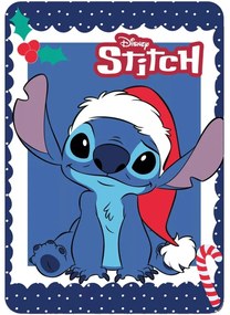 Vianočná flísová deka Lilo &amp; Stitch - 100 x 140 cm