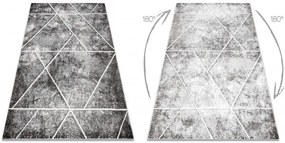 Koberec MATEO 8031/644  geometrický, trojuholníky - štrukturálny sivý