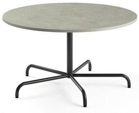Stôl PLURAL, Ø 1300x720 mm, linoleum - šedá, antracit