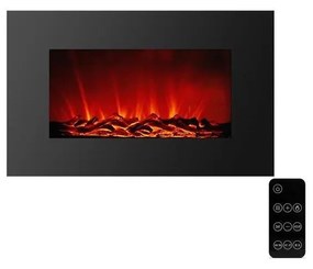 LED Nástenný elektrický krb s vykurovaním LED/2000W/230V 56x88 cm