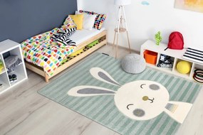 Dywany Łuszczów Detský kusový koberec Petit Rabbit green - 160x220 cm