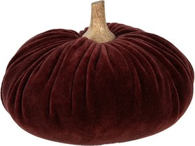 Vínová zamatová dekorácia tekvice Pumpkin XL - 20*14 cm