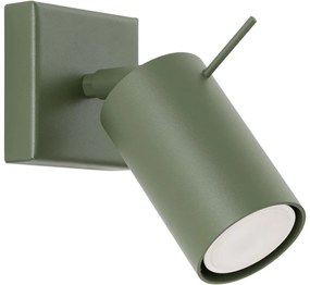 Sollux SL.1500 - Nástenné bodové svietidlo RING 1xGU10/10W/230V zelená