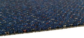 Timzo, Koberec metráž New Techno 3535 tm. modré, na mieru, šíře 4m,5m, modrá, ab (mriežka), chodba / predsieň