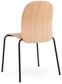 Stohovateľné jedálenské stoličky v súprave 2 ks v dekore duba v prírodnej farbe Book – Gazzda