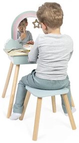 Drevený toaletný stolček s jednorožcom a stoličkou