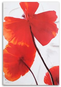 Obraz na plátně Makový květ Červená příroda - 60x90 cm