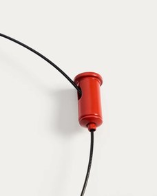 Červené LED stmievateľné závesné svetlo s kovovým tienidlom Porte – Kave Home