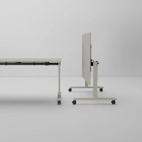 Mobilný stôl MATCH, 180x80 cm, sivá podnož, grafit