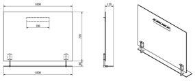 Sapho Sapho, WEGA zrkadlo 1000x800mm, s policou, 60092