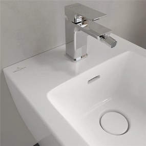 VILLEROY &amp; BOCH Subway 3.0 samostatne stojací bidet s otvorom, s prepadom, 370 x 600 mm, biela alpská, s povrchom CeramicPlus, 447100R1