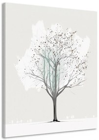 Obraz minimalistický strom v zime Varianta: 80x120